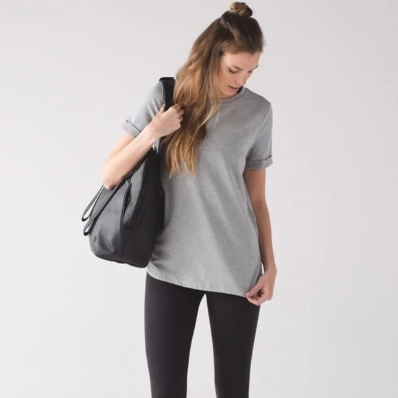 Lululemon All Time Tee Heathered Gray Size 4 - Picture 1 of 13